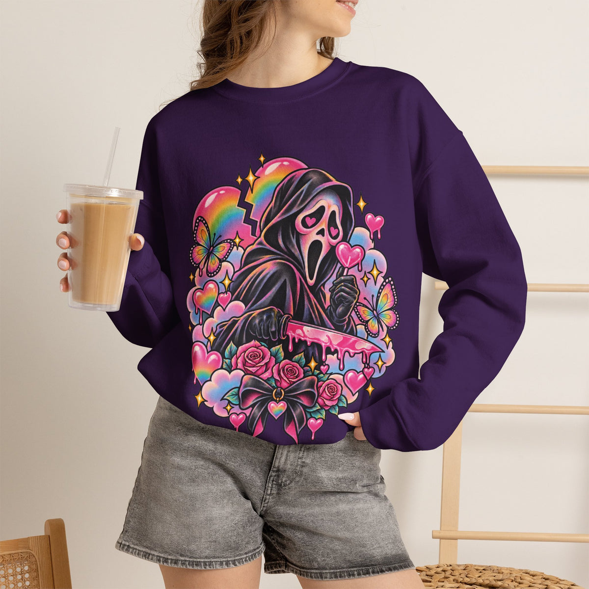 Ghostface Rainbow Crewneck Sweatshirt