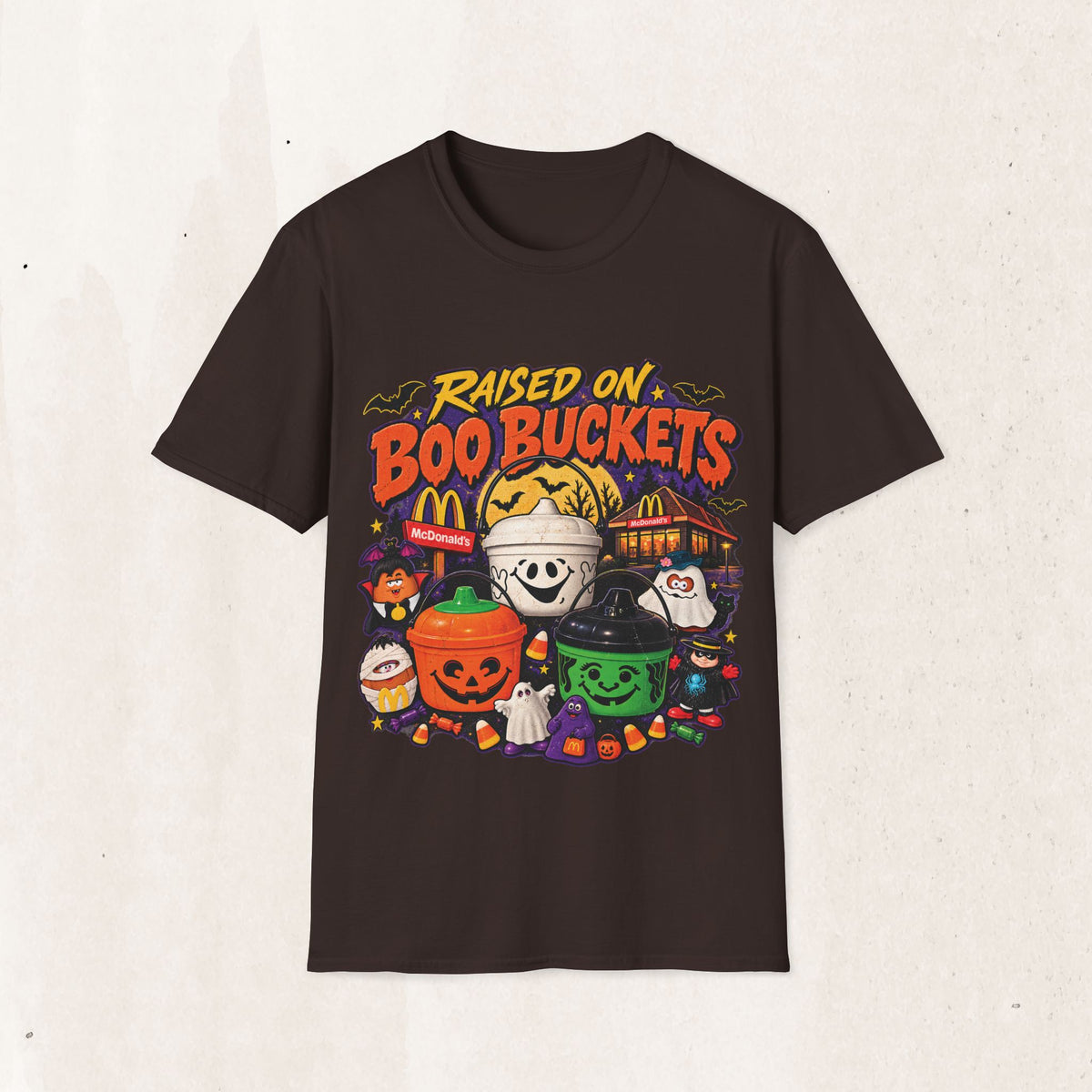 Halloween "Raised on Boo Buckets" Tee