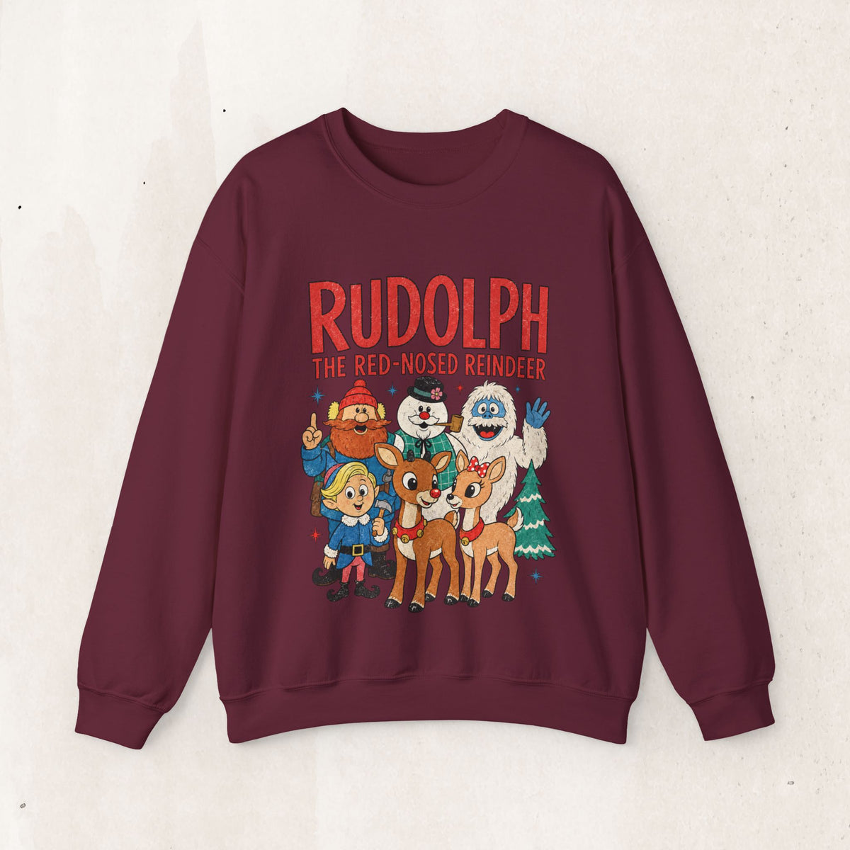 Rudolph The Red-Nosed Reindeer Vintage Crewneck Sweatshirt