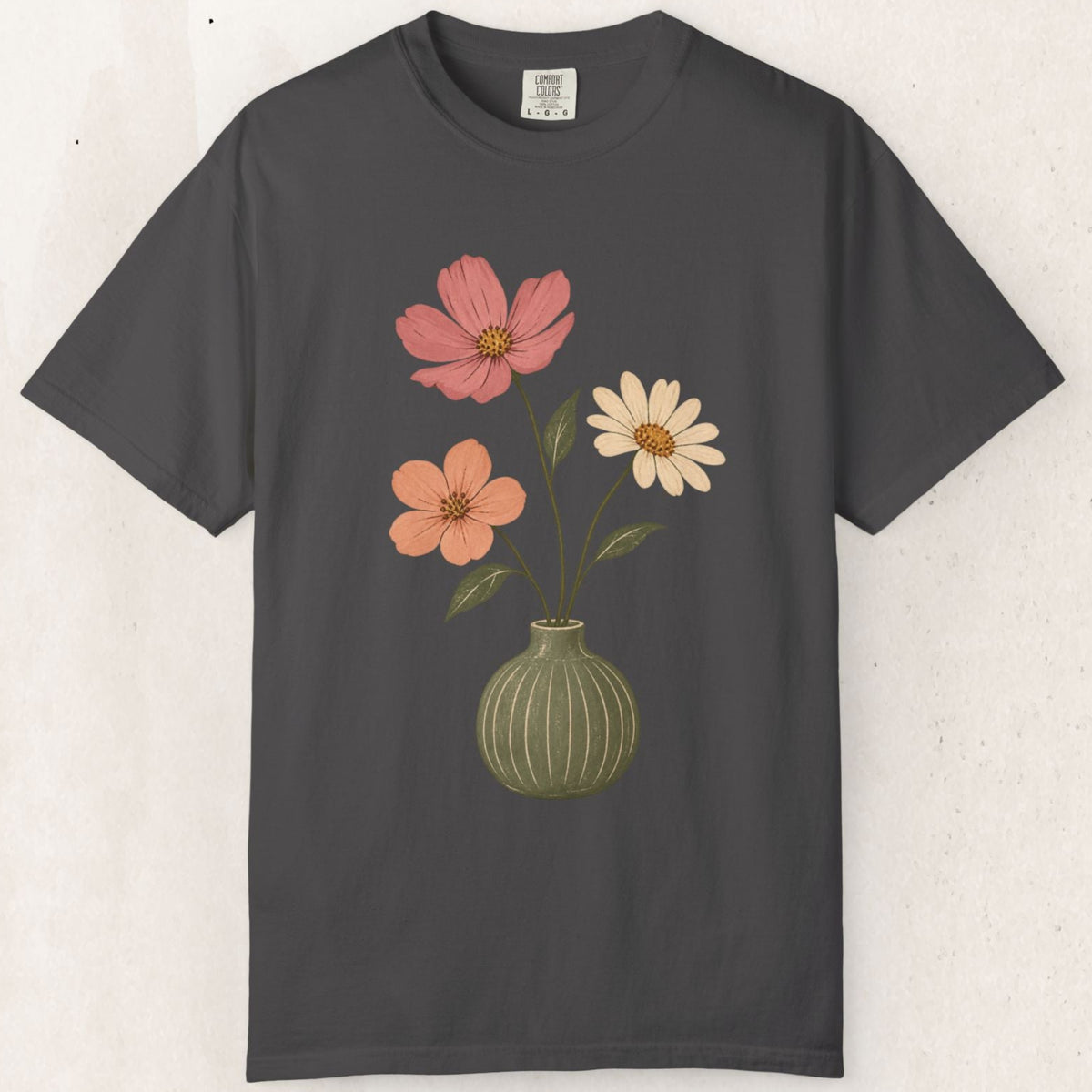 Vintage Wildflower Graphic Tee – Graphite