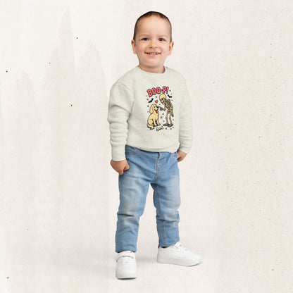 Skeleton & Puppy “BOO-P!” Toddler Sweatshirt