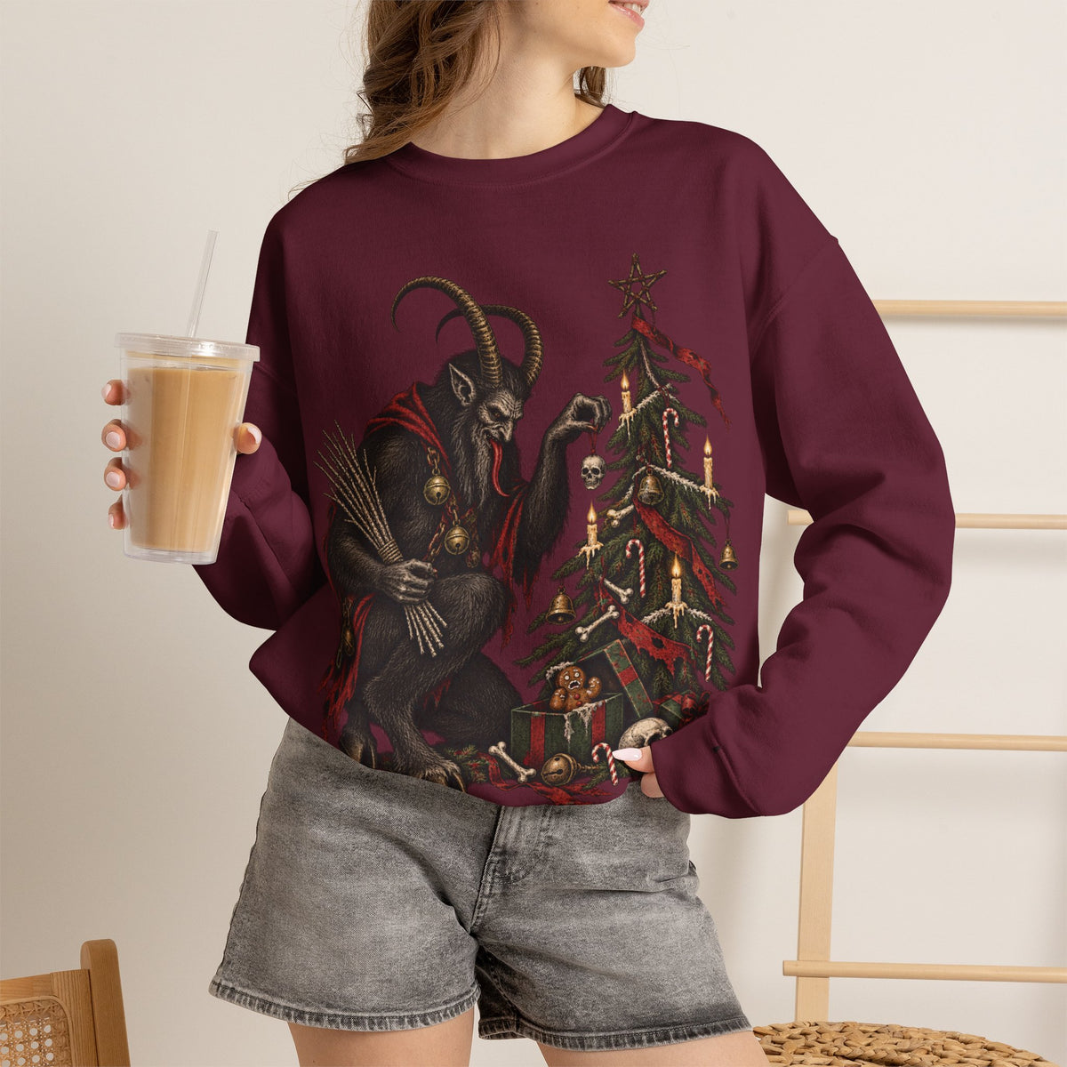 Krampus Christmas Crewneck Sweatshirt