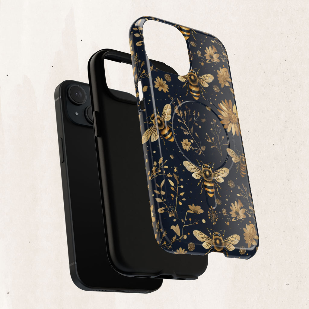 Gold Bees & Daisies Magnetic Tough Case