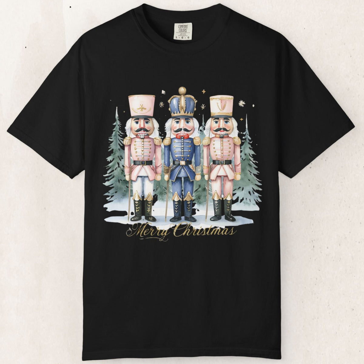 Christmas Nutcracker T-Shirt, Relaxed Unisex Holiday Tee Gift Tee