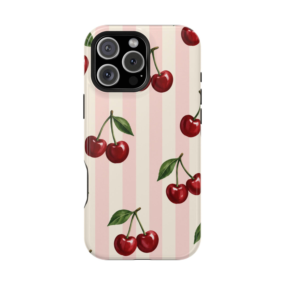 Cherry Stripe Magnetic Phone Case, alternate view