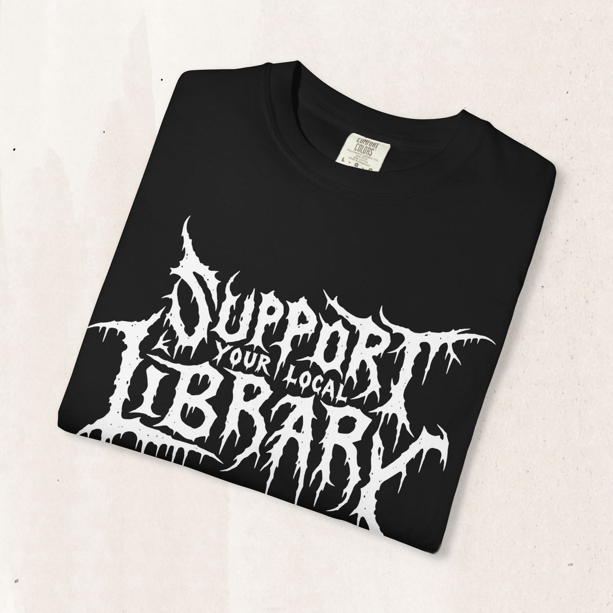 Support Your Local Library Graphic Metal Tee