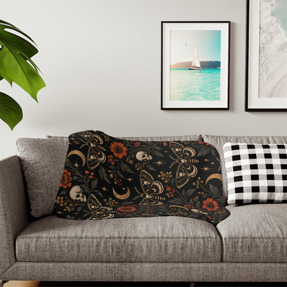 Mystic Moth Sherpa Blanket