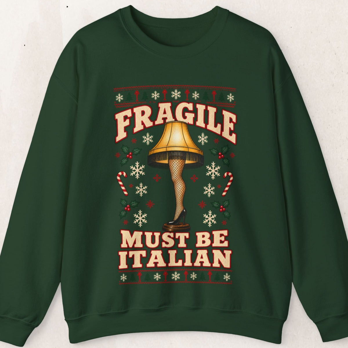 A Christmas Story 'Fragile! Must Be Italian' Sweatshirt – Forest Green