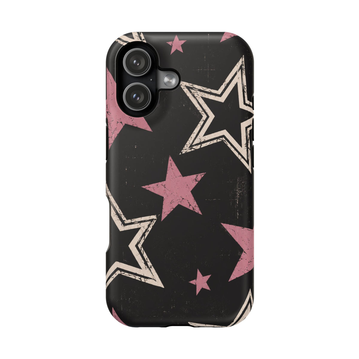 Pink Retro Stars Magnetic Phone Case, alternate view