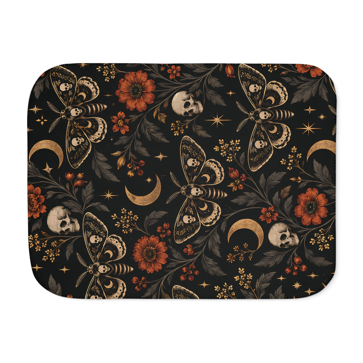 Mystic Moth Sherpa Blanket