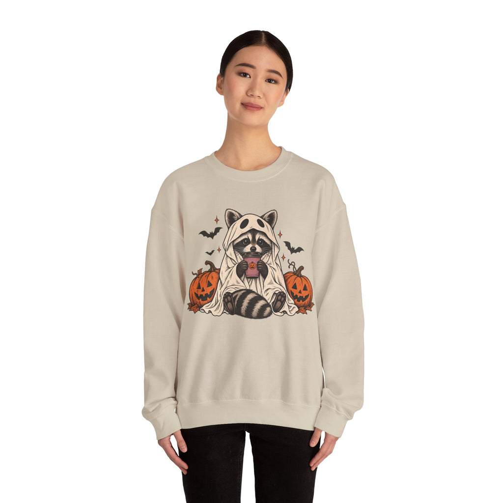 Halloween Raccoon Crewneck Sweatshirt