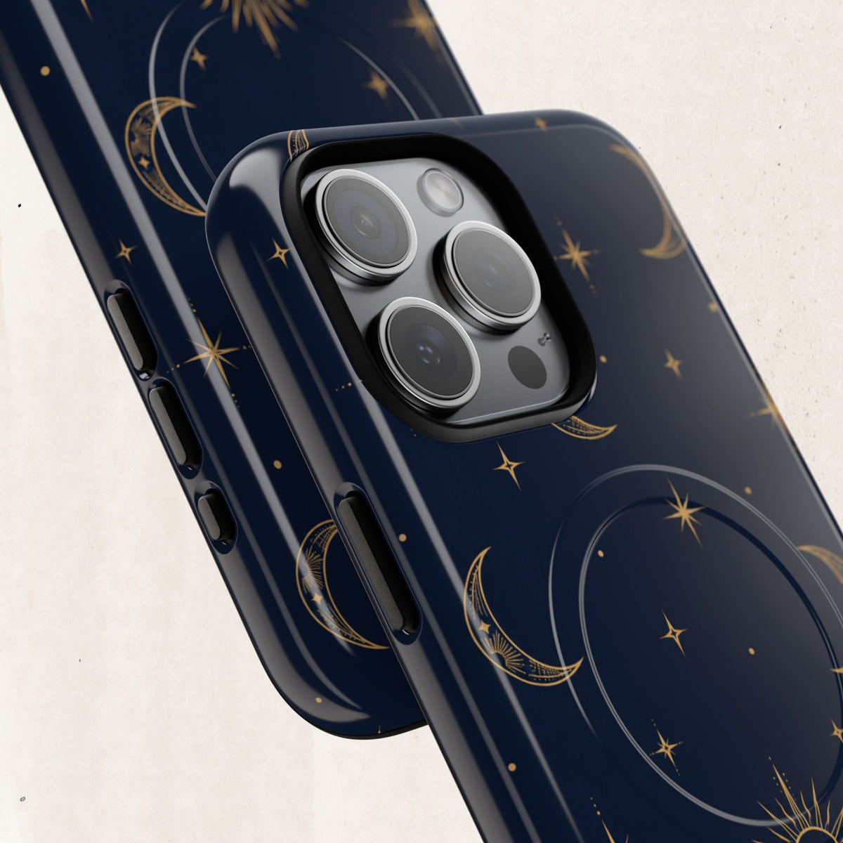 Magnetic Phone Case — Celestial Moon & Stars Tough Protective Cover