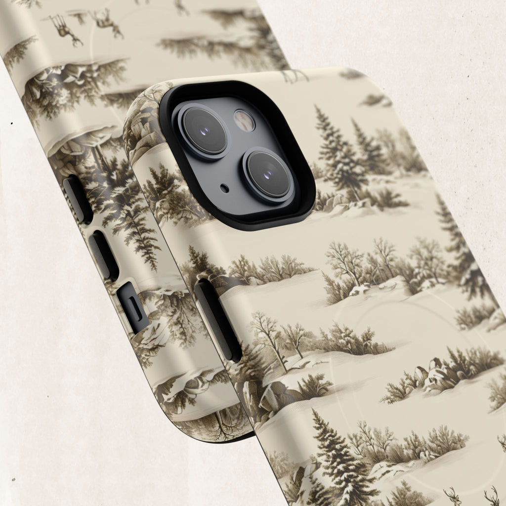 Deer & Pine Woodland Tough Magnetic Phone Case