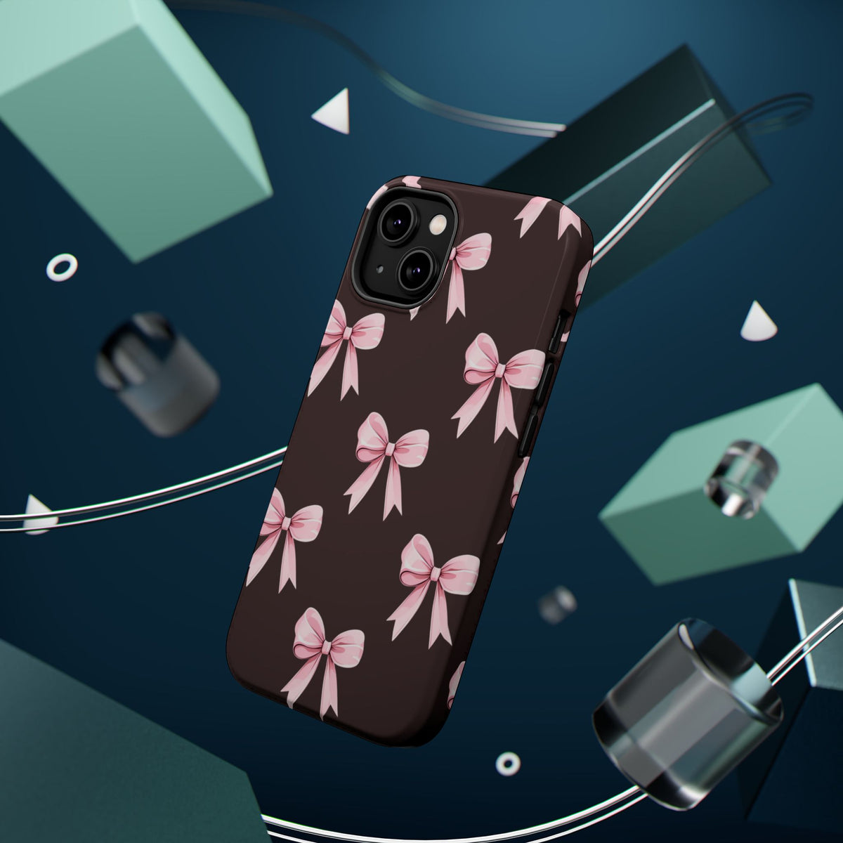 Pink Ribbon Bow Magnetic Phone Case, alternate view