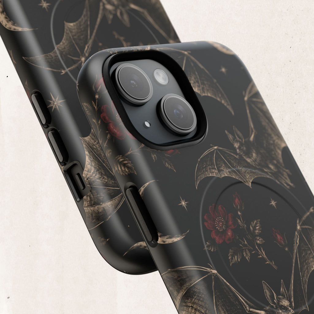 Gothic Bat & Moon Tough Magnetic Phone Case