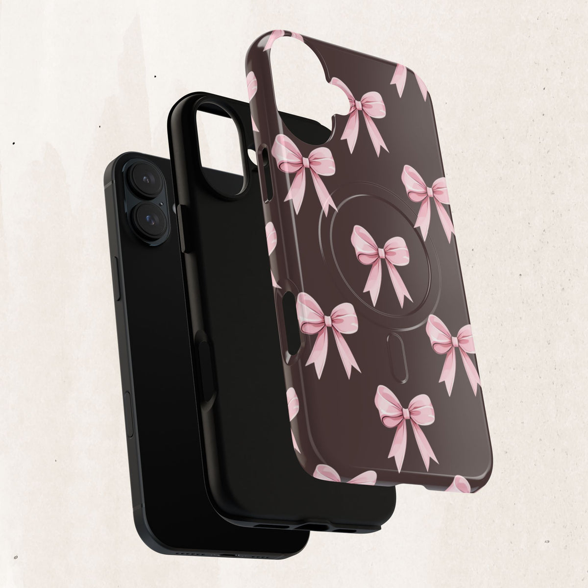 Pink Ribbon Bow Tough Magnetic Phone Case