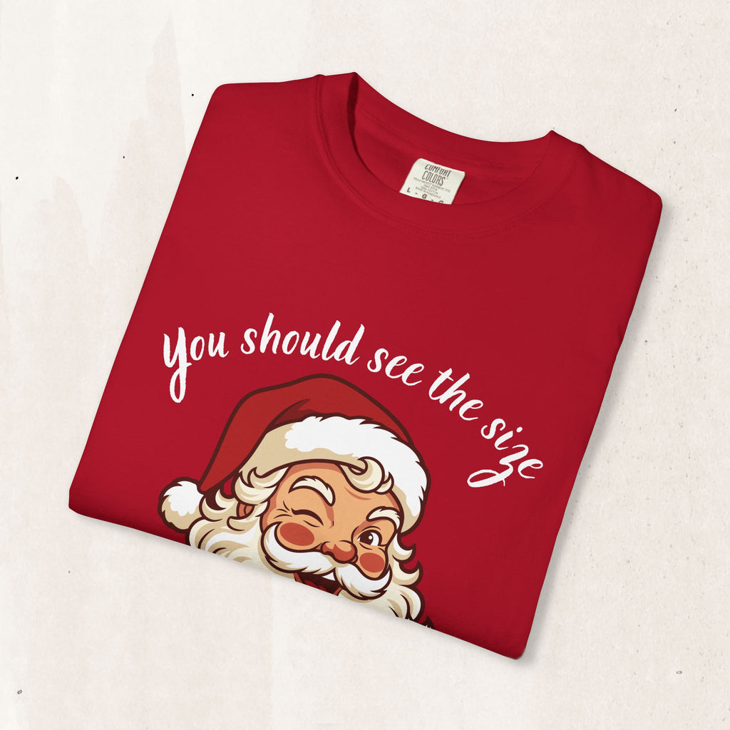 Santa 'You Should See the Size of My Sack' Christmas Tee Printify