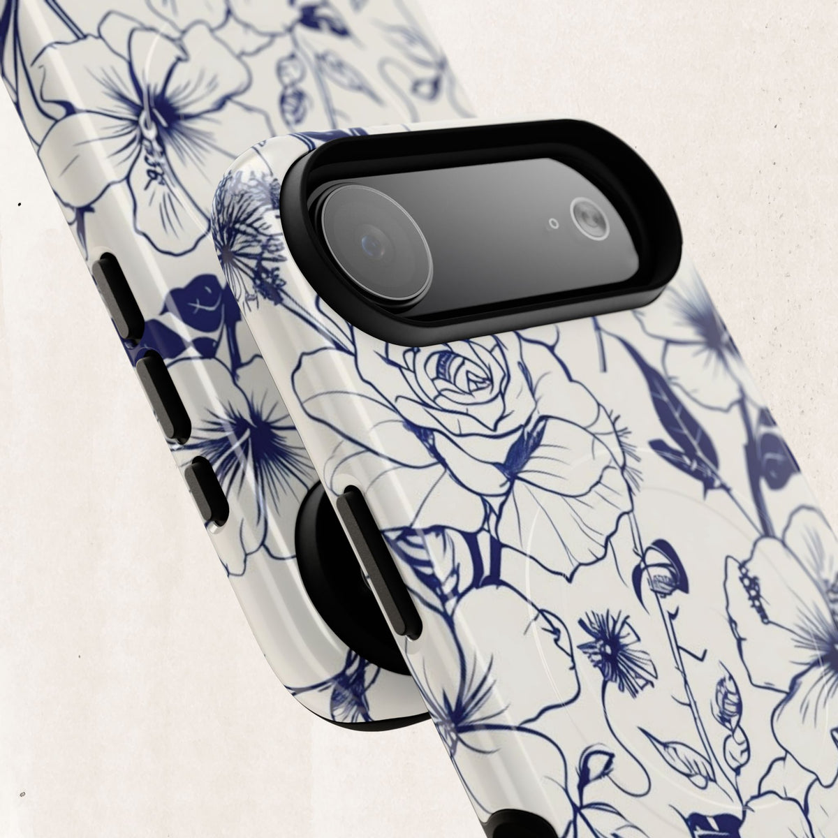 Floral Sketch Tough Magnetic Phone Case