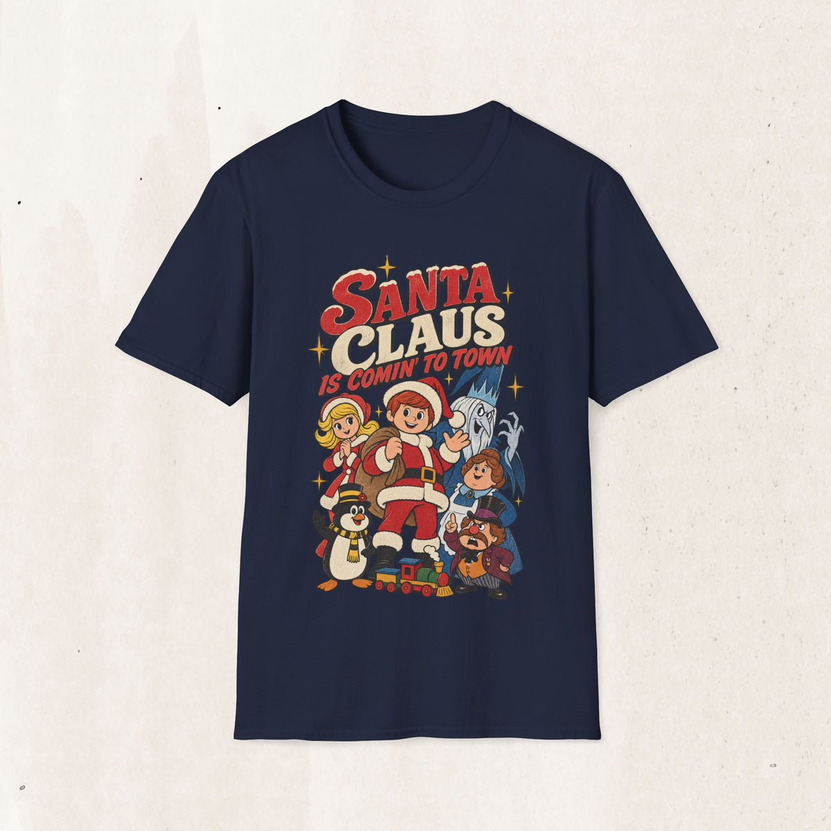 Santa Claus Is Comin' To Town Christmas Tee