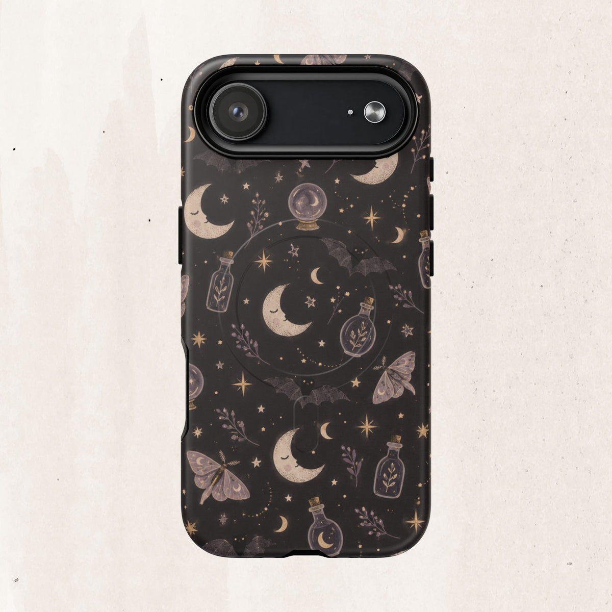 Moon & Moth Magnetic Phone Case — Celestial Protective Tough Case