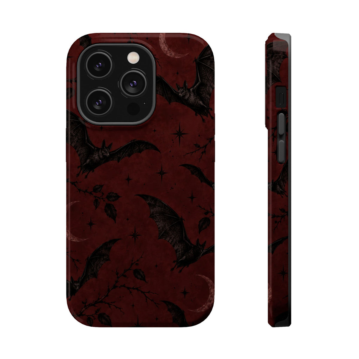 Gothic Bat Moon Magnetic Phone Case, alternate view