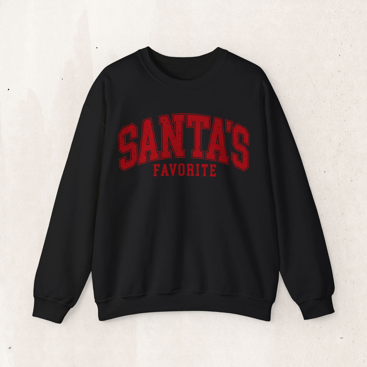 Santa's Favorite varsity Christmas sweatshirt
