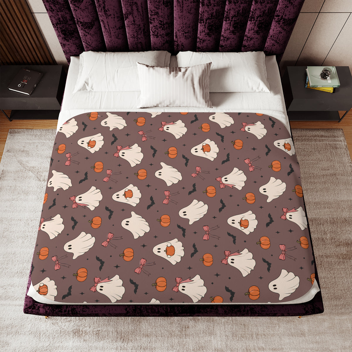 Autumn Ghosts Sherpa Blanket