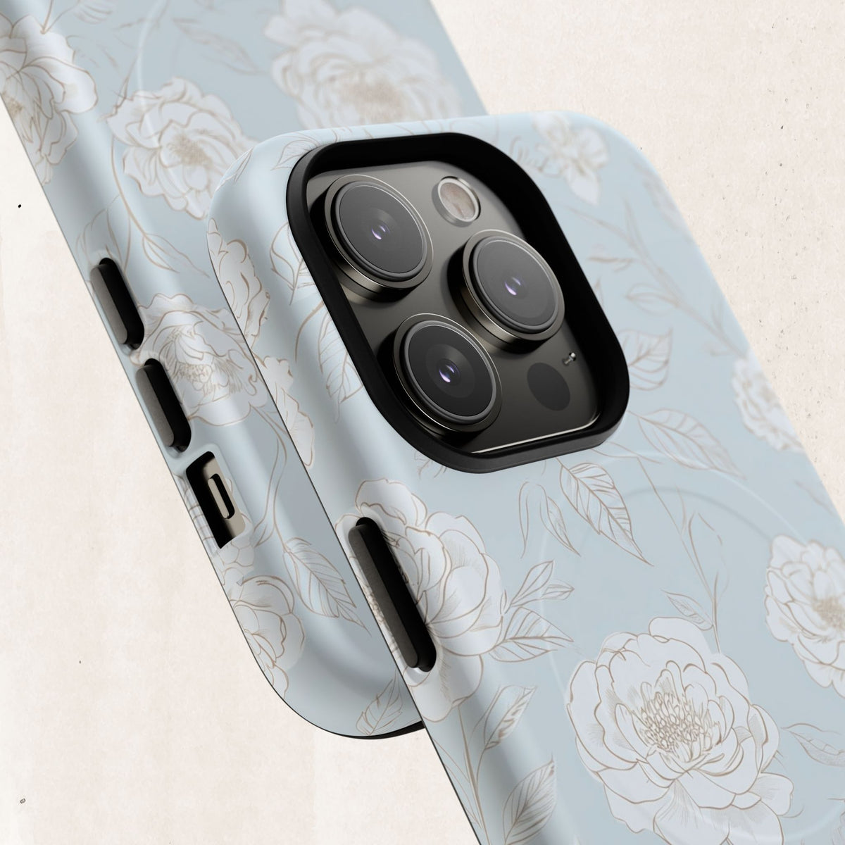 Blue Floral Tough Magnetic Phone Case