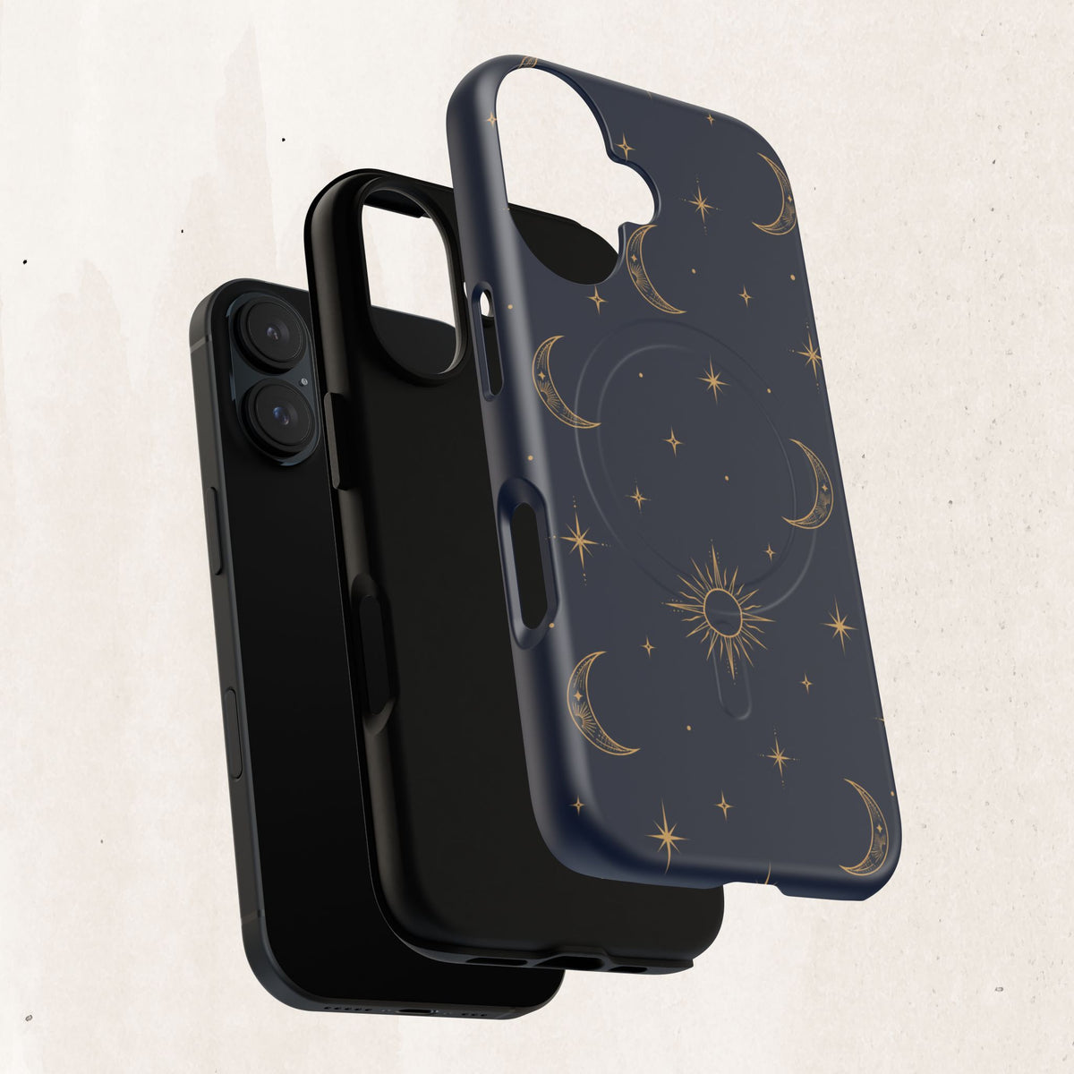 Magnetic Phone Case — Celestial Moon & Stars Tough Protective Cover
