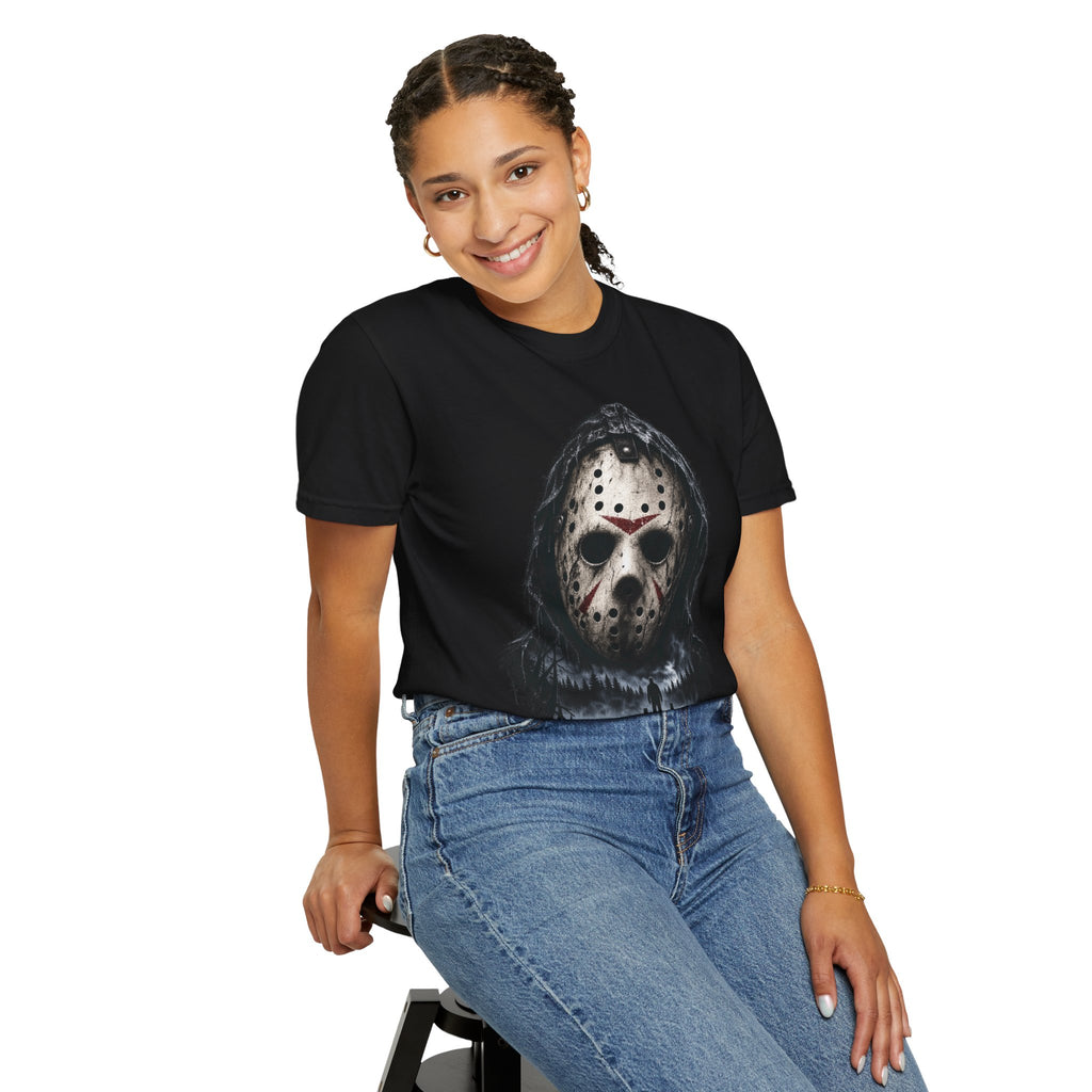Jason Hockey Mask Lake Scene Graphic Tee