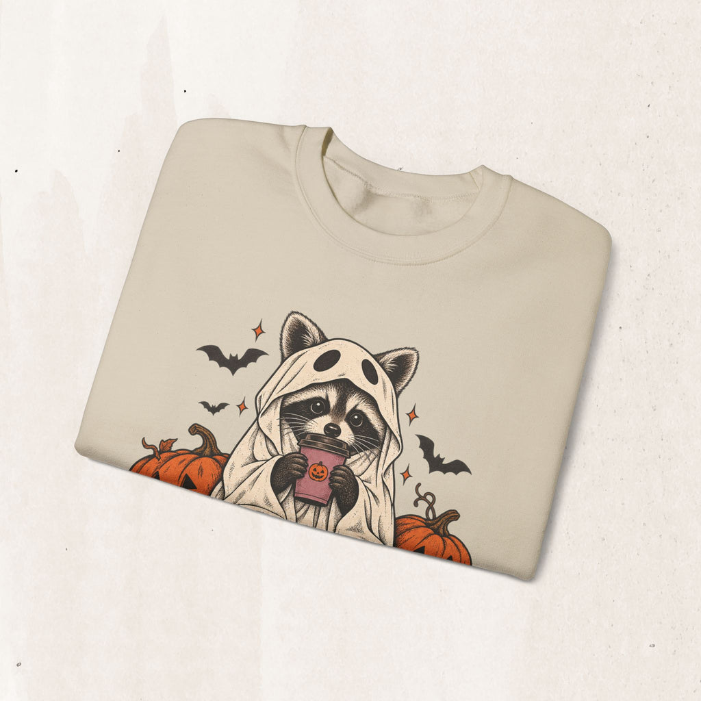 Halloween Raccoon Crewneck Sweatshirt