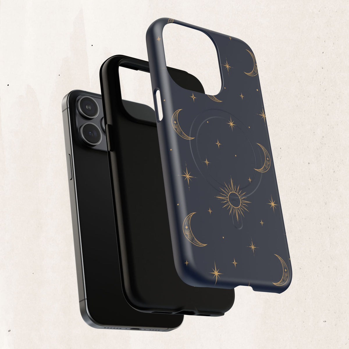 Magnetic Phone Case — Celestial Moon & Stars Tough Protective Cover
