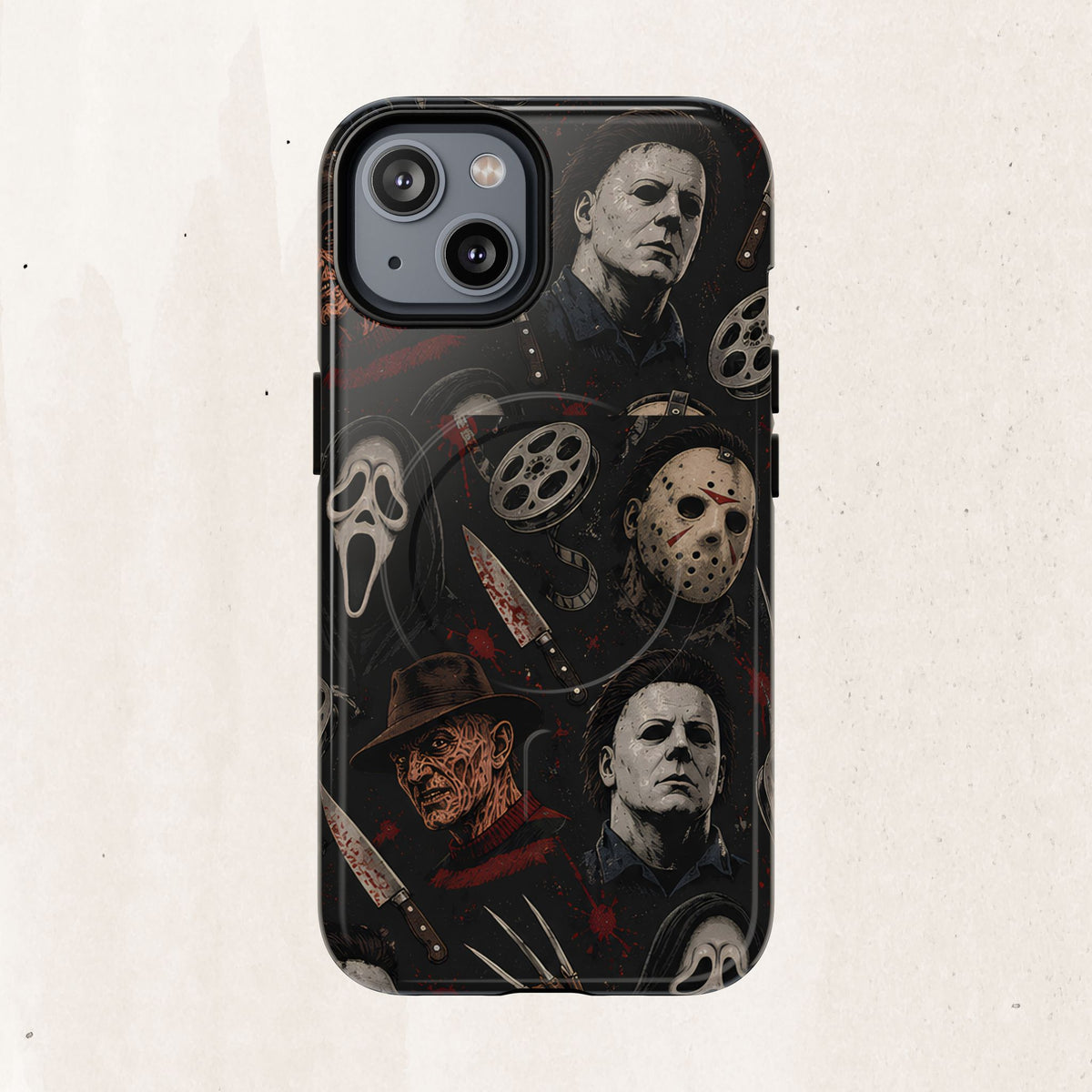 Horror Icons Magnetic Phone Case — Michael Myers, Freddy & Ghost Face Design