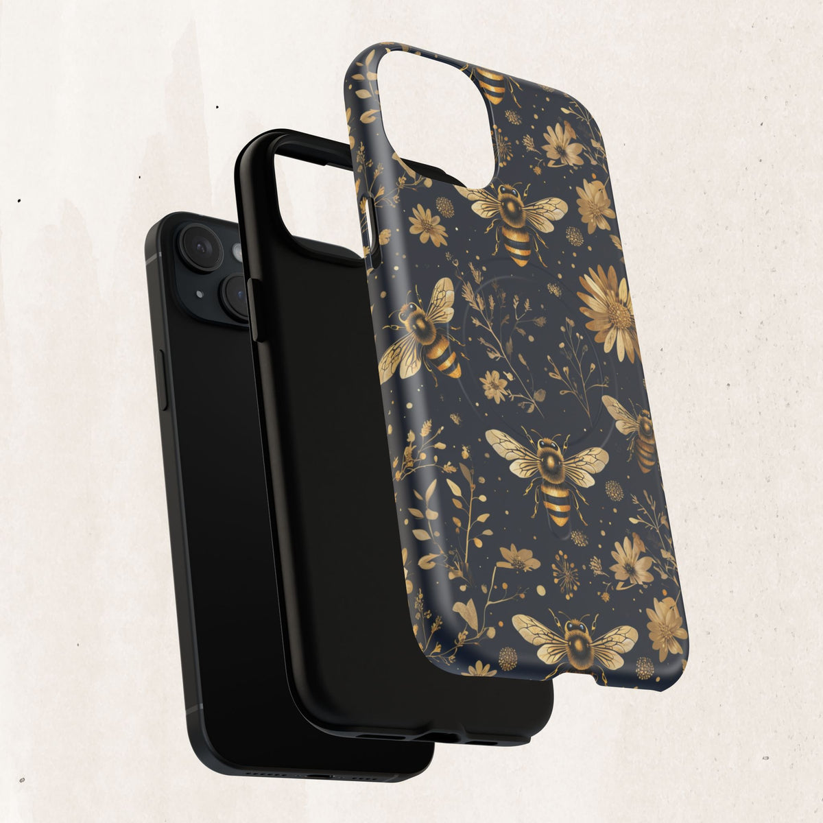 Gold Bees & Daisies Magnetic Tough Case