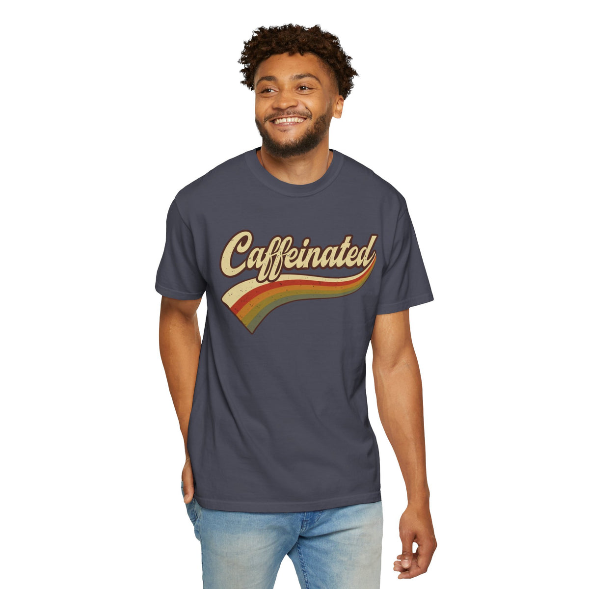 Caffeinated Retro Stripe Tee