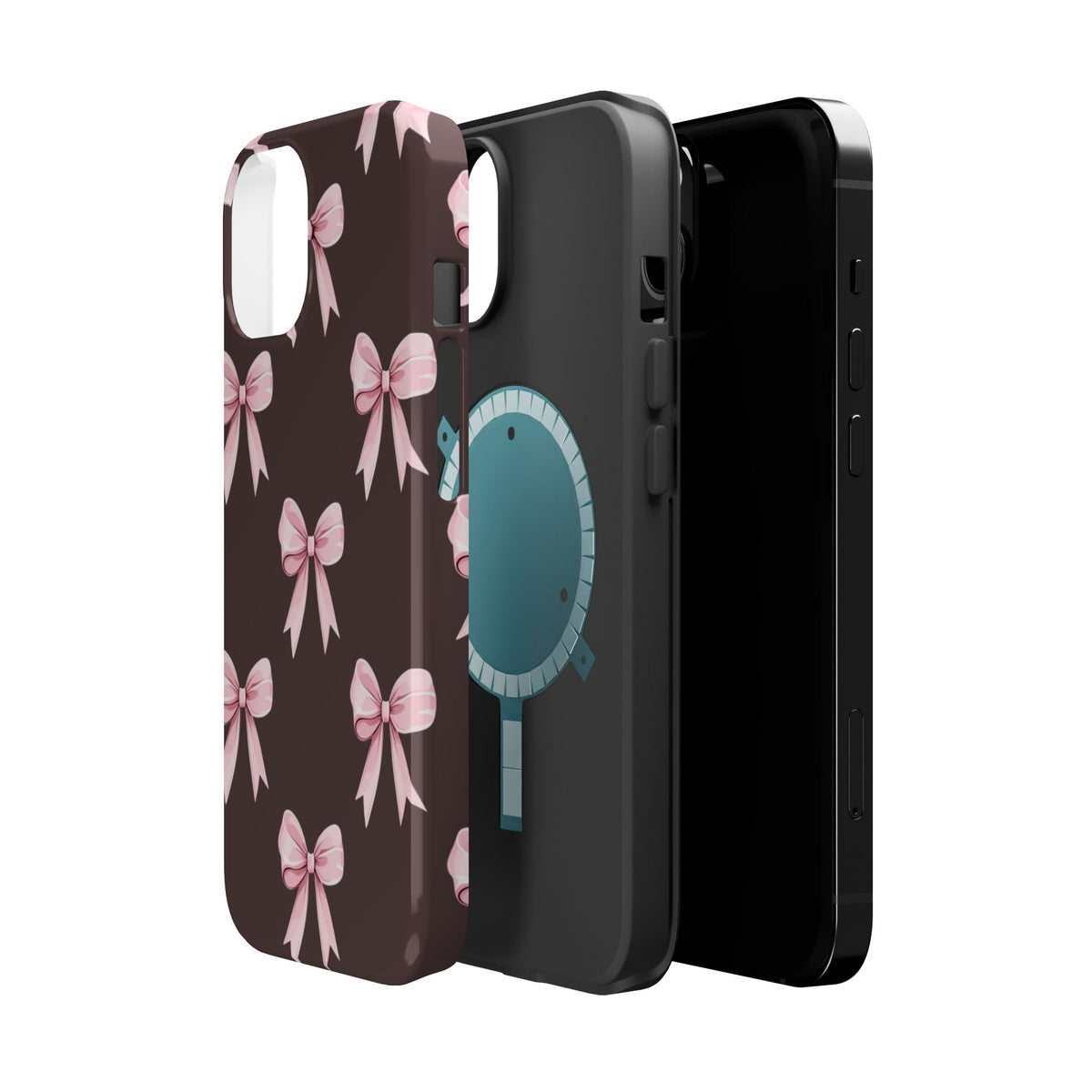Pink Ribbon Bow Magnetic Phone Case, alternate view