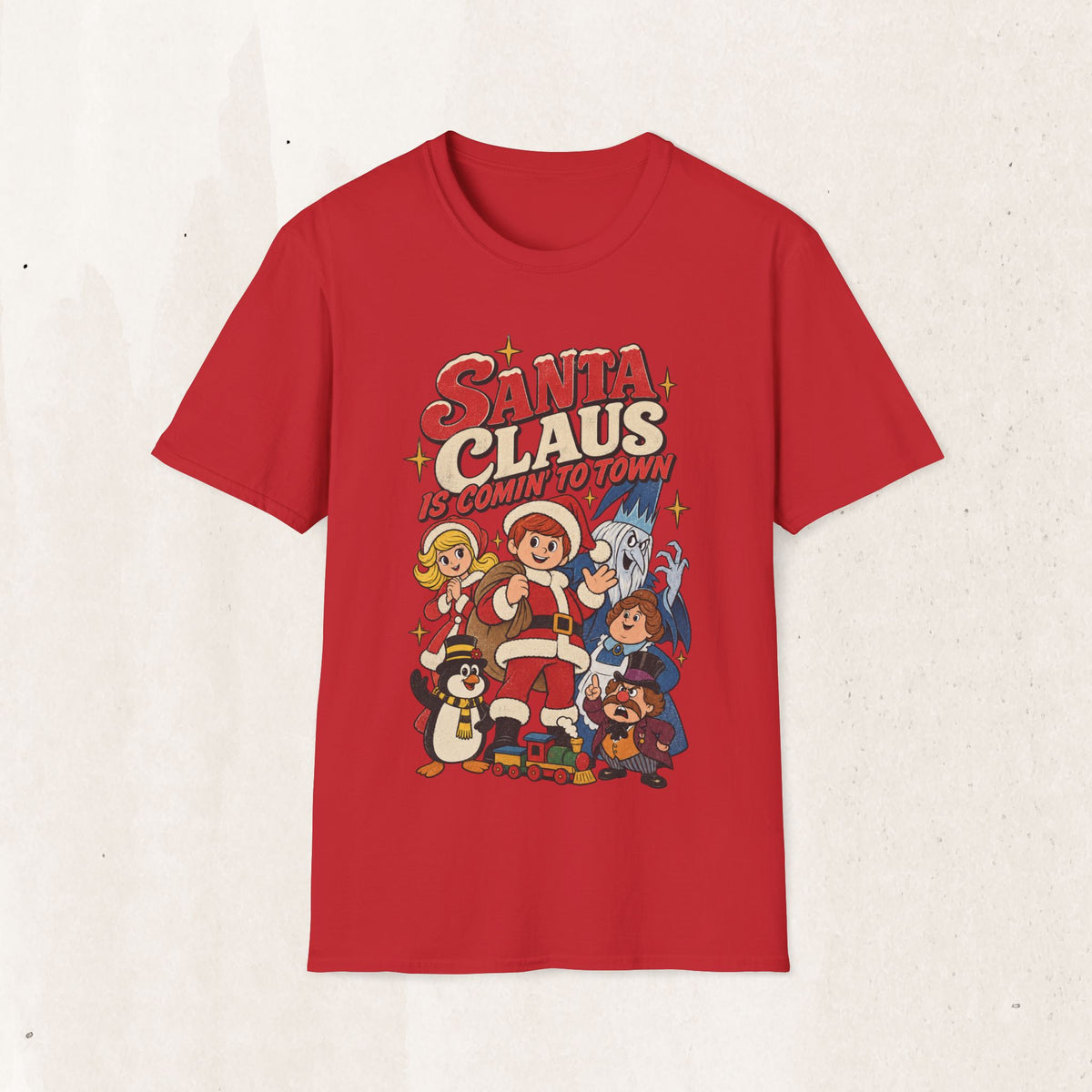Santa Claus Is Comin' To Town Christmas Tee