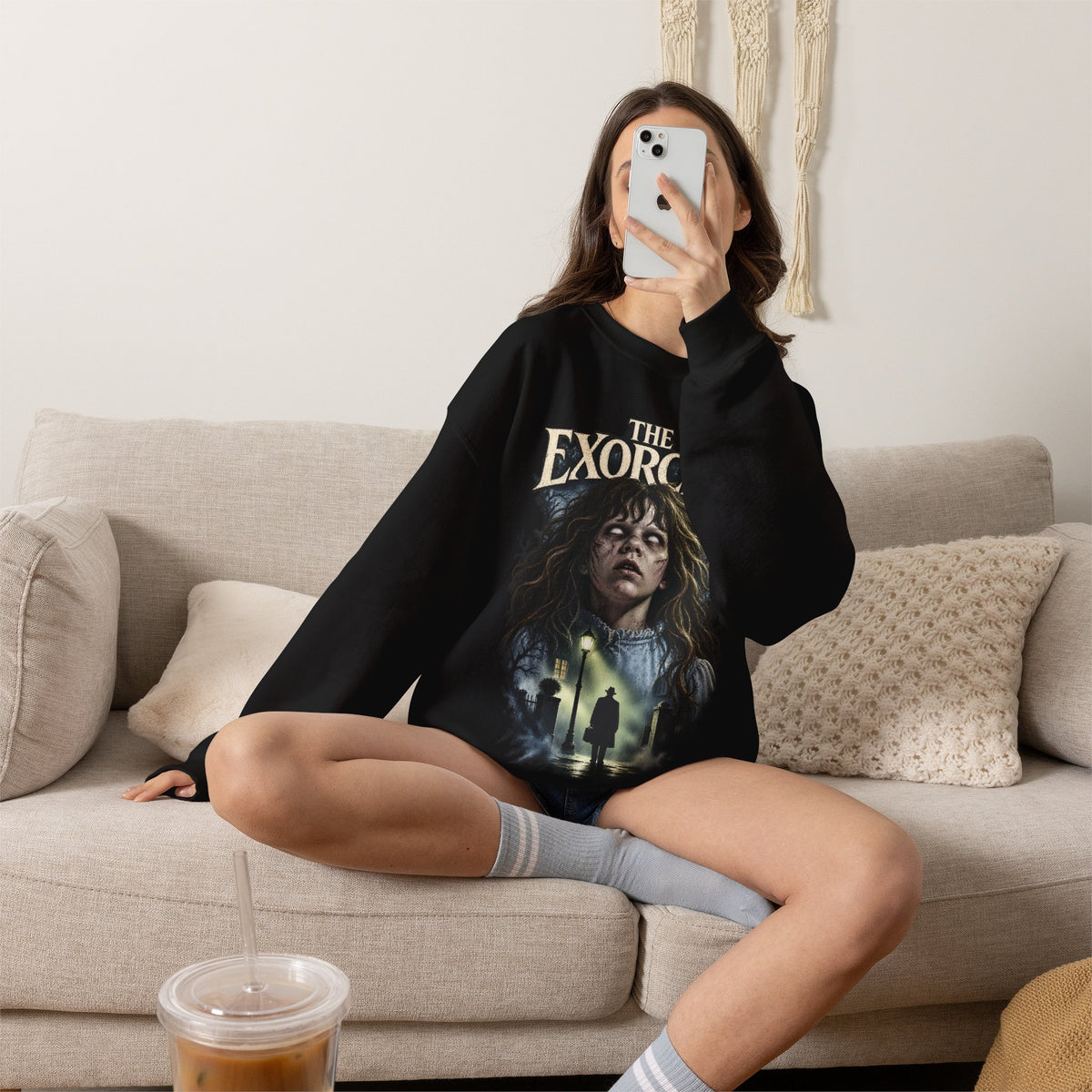 The Exorcist Sweatshirt in Black, alternate view