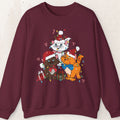 Festive Cartoon Friends Christmas Crewneck Sweatshirt