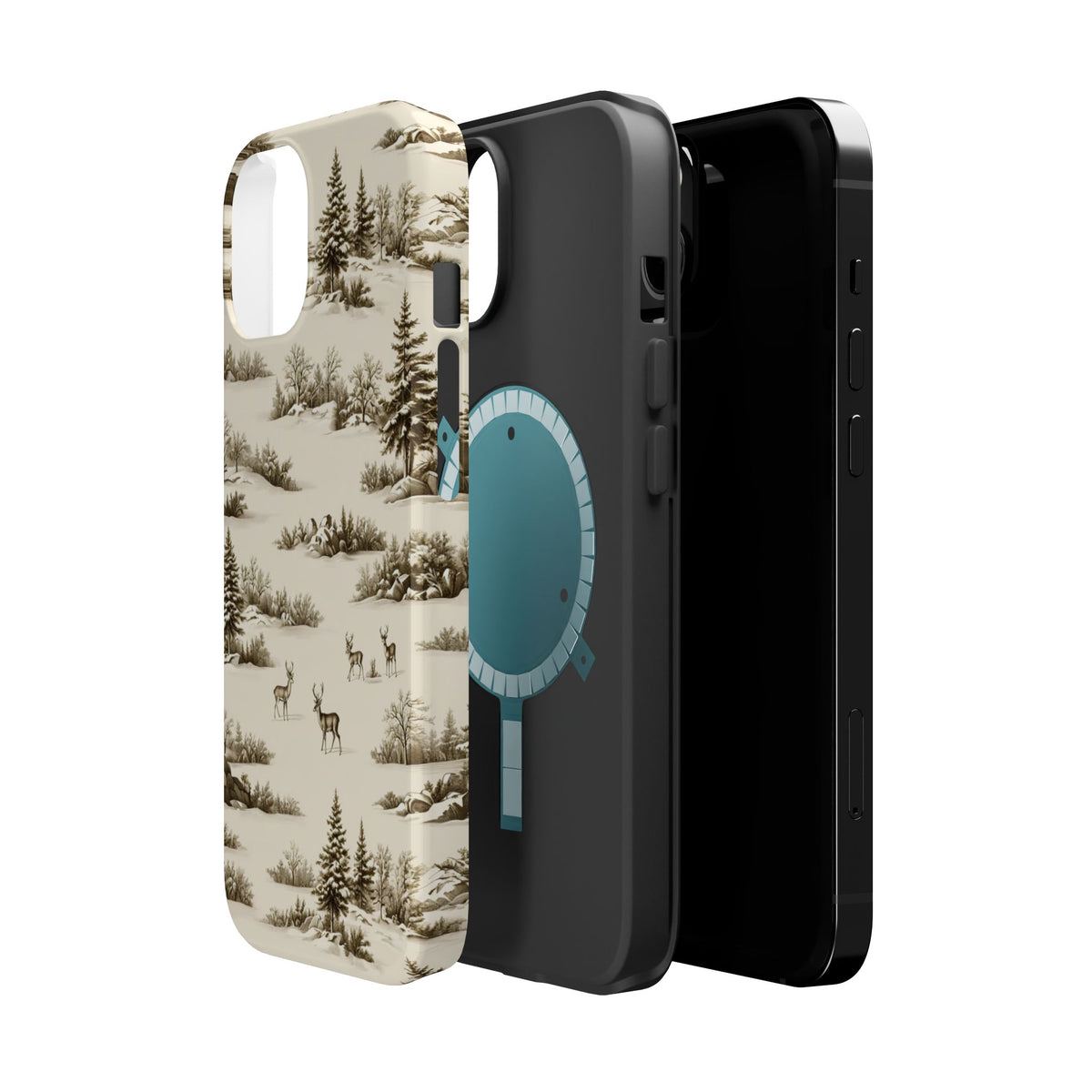 Deer & Pine Woodland Magnetic Phone Case, alternate view