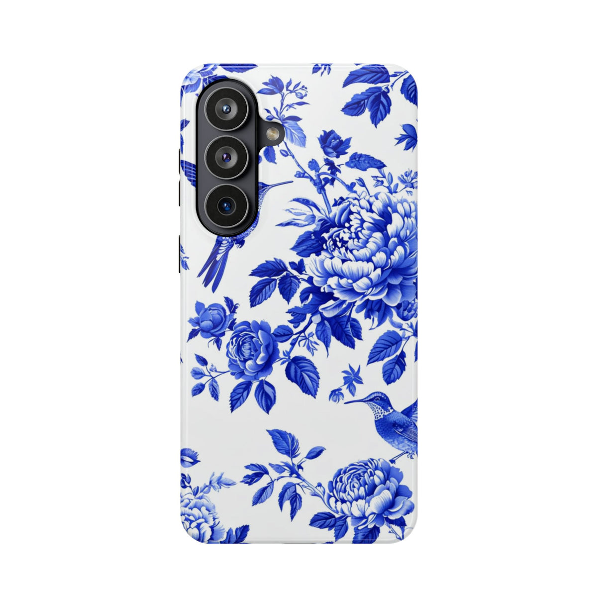 Blue Floral Bird Magnetic Phone Case, alternate view