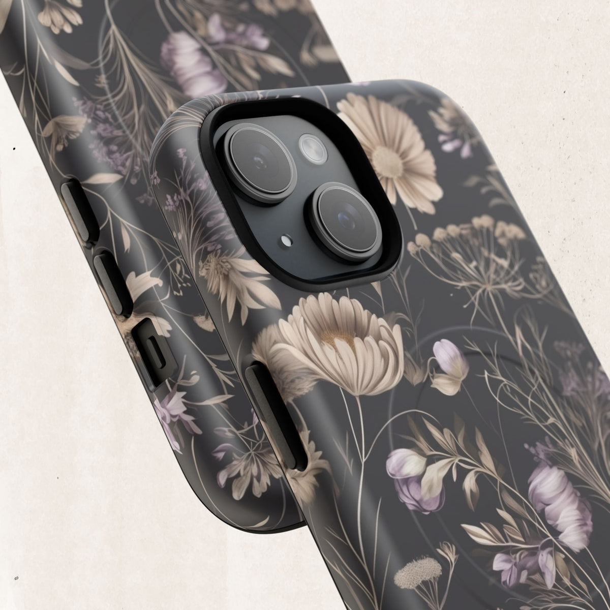 Floral Noir Tough Magnetic Phone Case