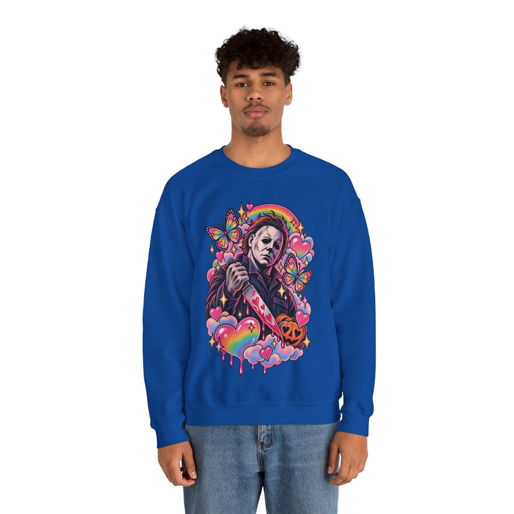 Colorful Michael Myers Horror Heart Crewneck
