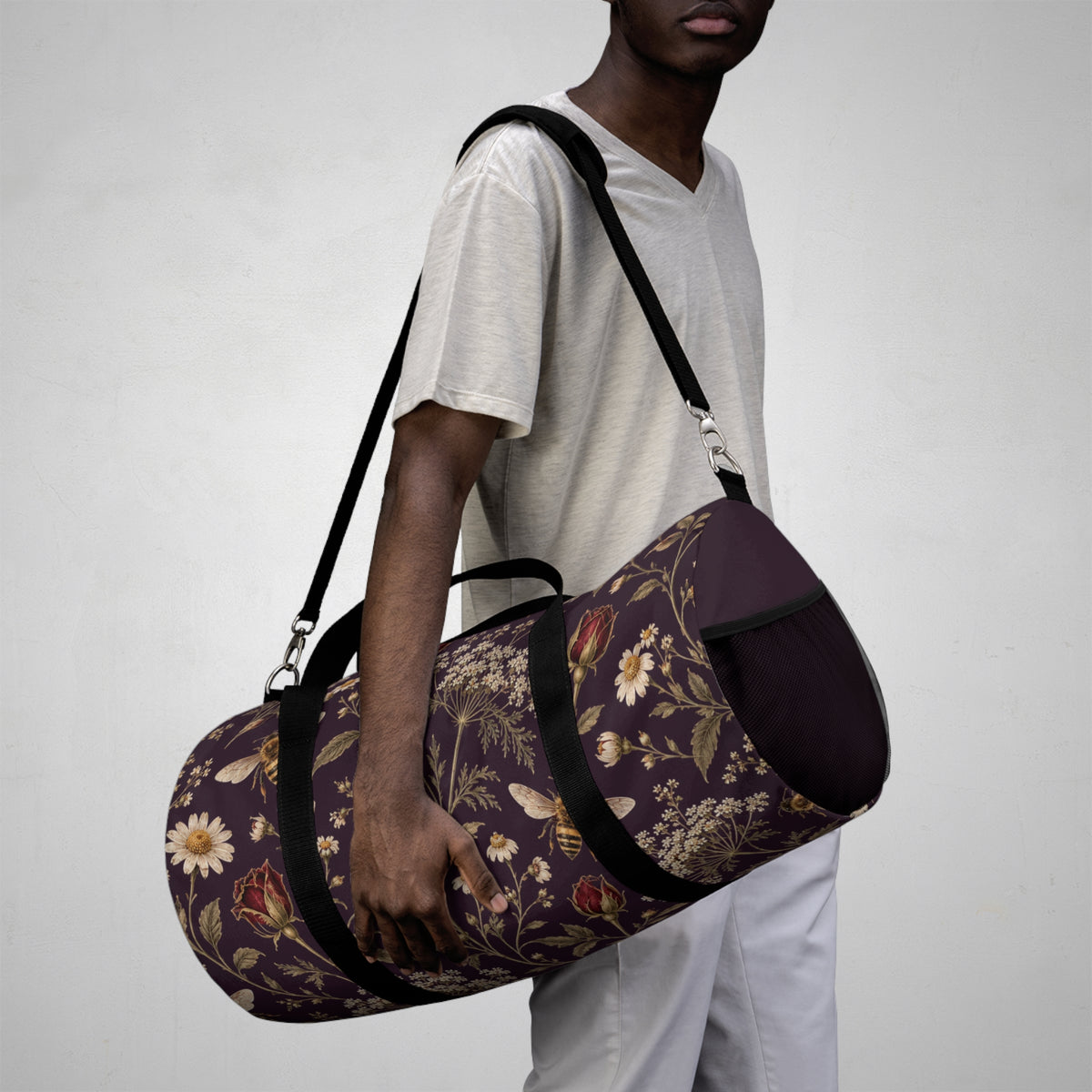Vintage Floral Duffel Bag