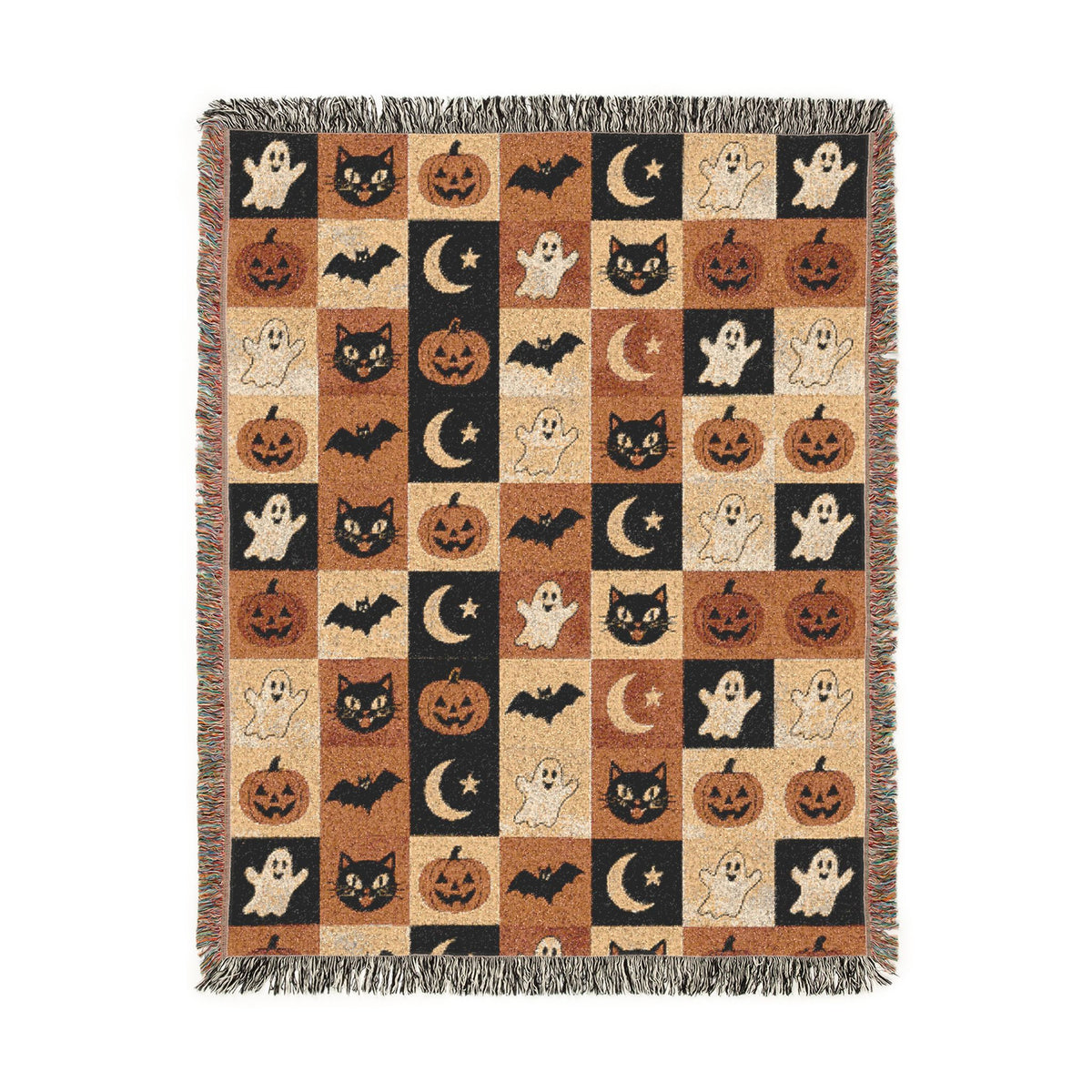 Halloween Patchwork Woven Blanket