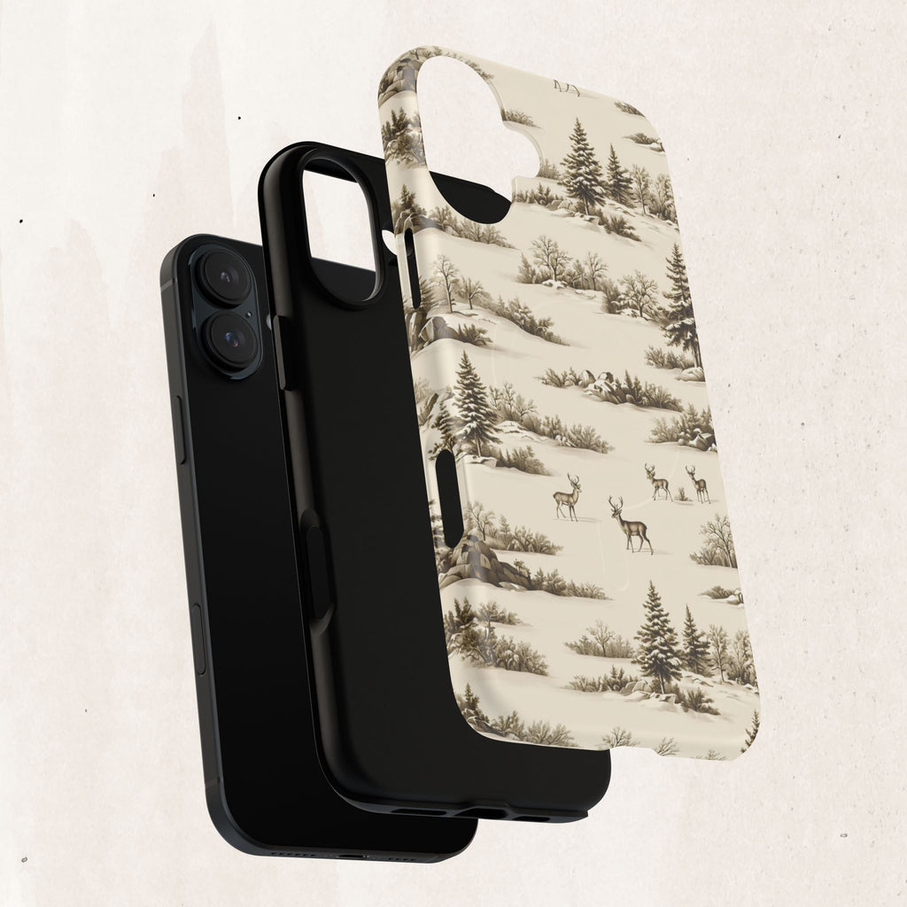 Deer & Pine Woodland Tough Magnetic Phone Case