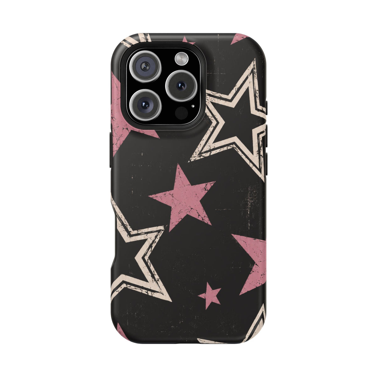 Pink Retro Stars Magnetic Phone Case, alternate view
