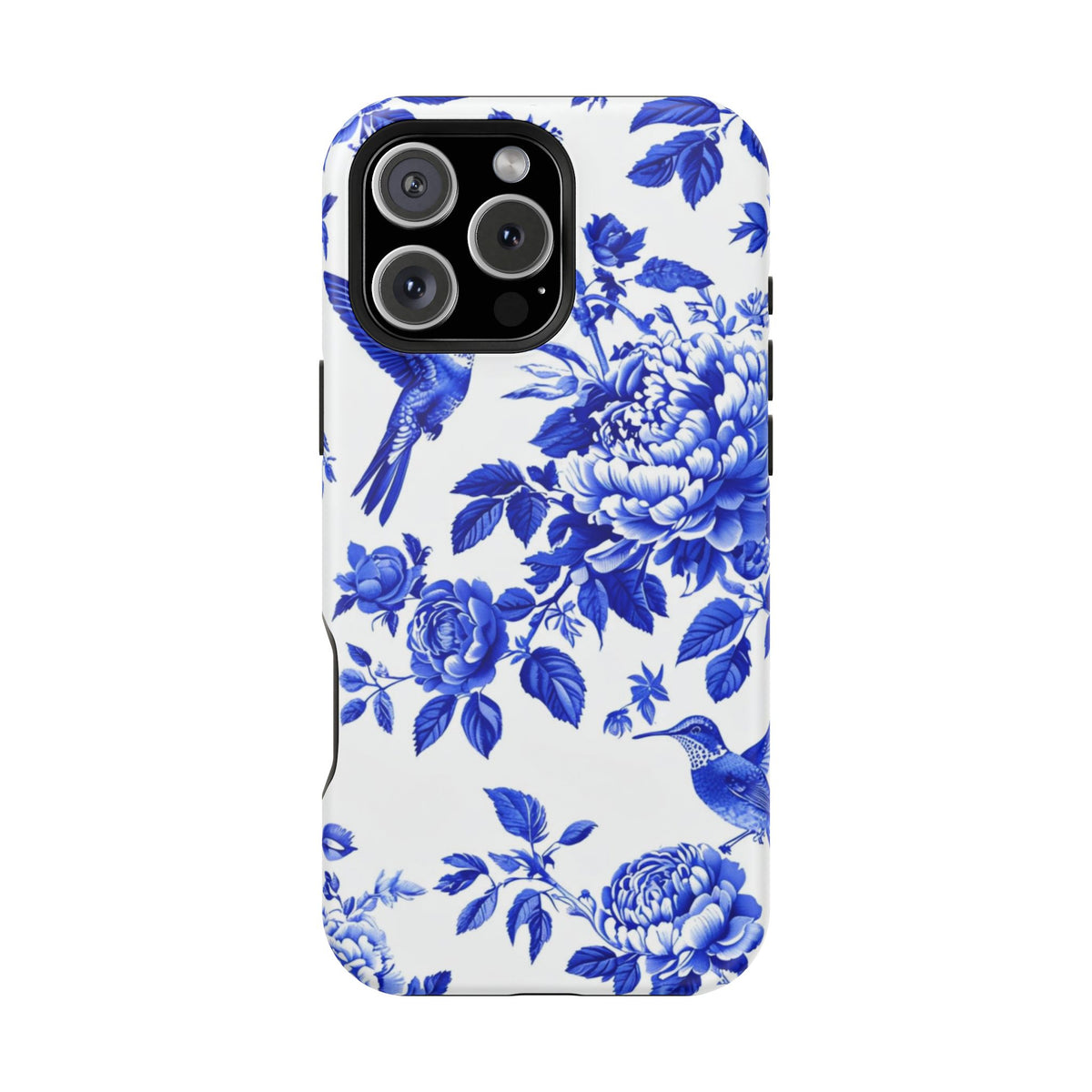 Blue Floral Bird Magnetic Phone Case, alternate view