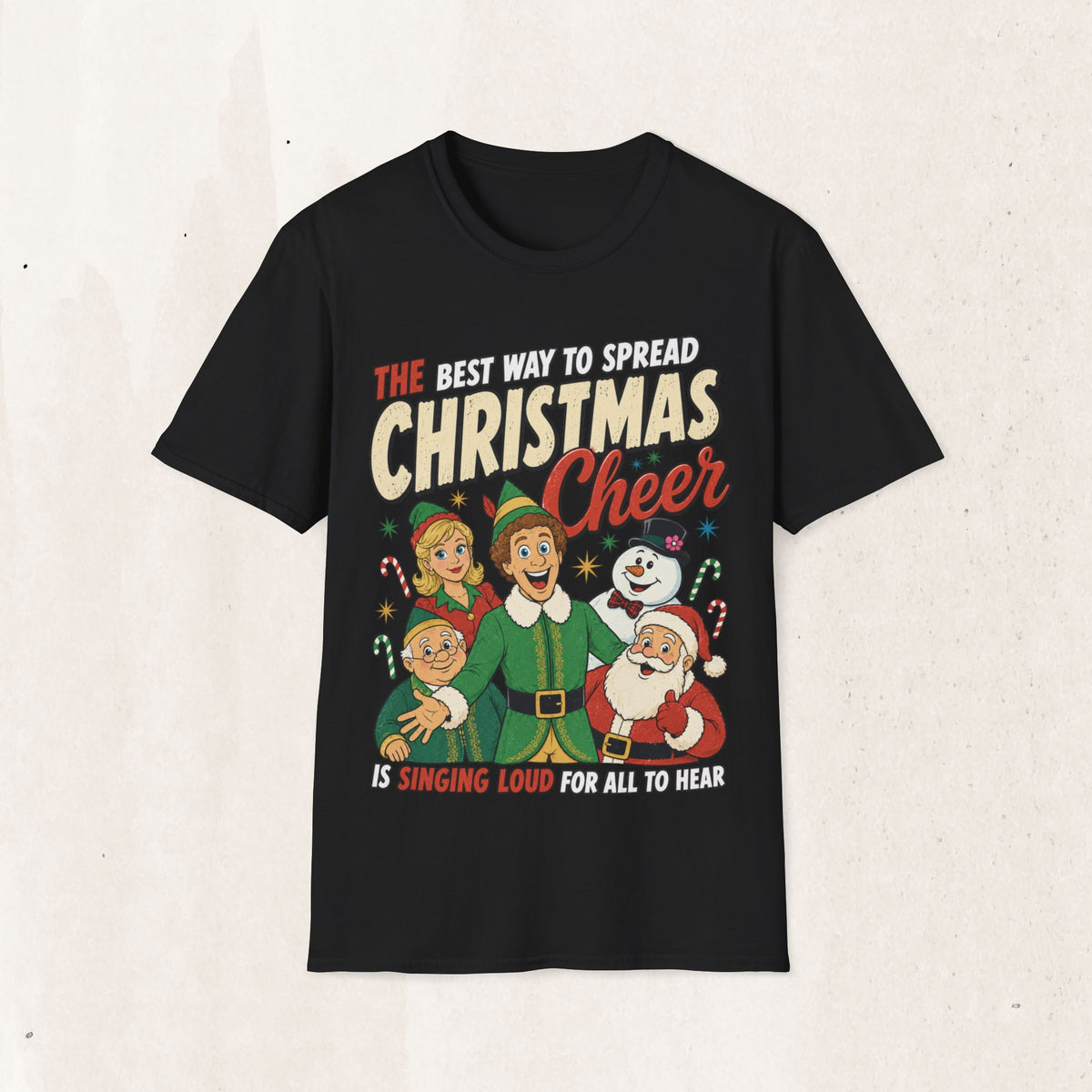 Christmas Cheer T-Shirt — "The Best Way to Spread Christmas Cheer" Retro Holiday Tee
