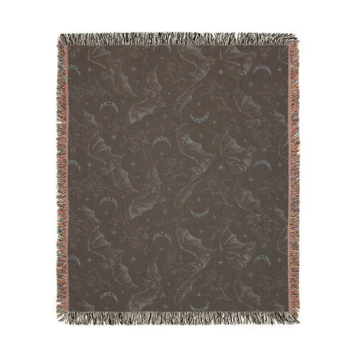 Gothic Bats Woven Throw Blanket Printify